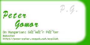 peter gomor business card